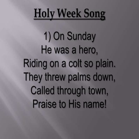 Song for Holy Week
