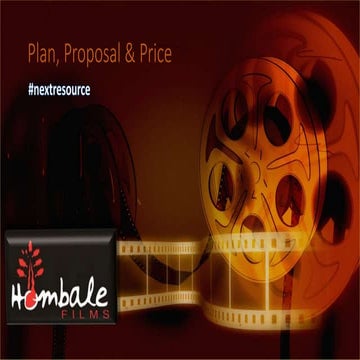 Proposal for KGF 2 to Hombale Films by Next Resource | PPTX