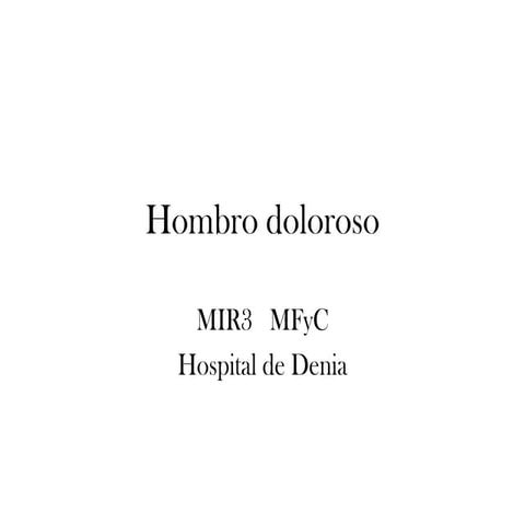 Hombro doloroso