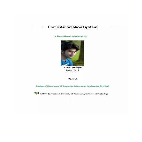 IOT - Thesis Report about Home Automation System