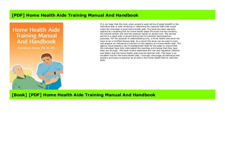 [PDF] Home Health Aide Training Manual And Handbook