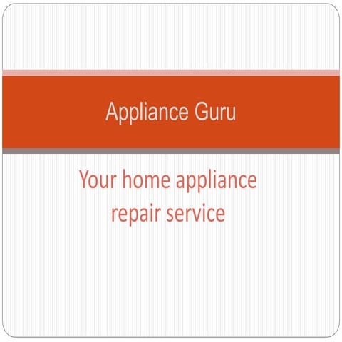 Home appliance repair