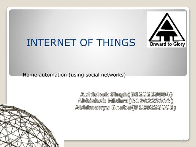 Home automation using internet of things
