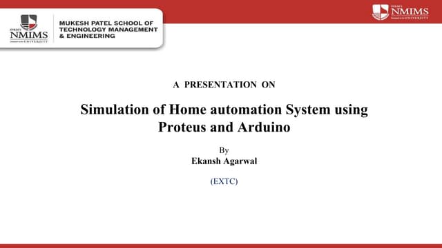 A PRESENTATION ON Simulation Home automation System using Proteus and Arduino...
