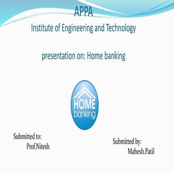 Home banking final