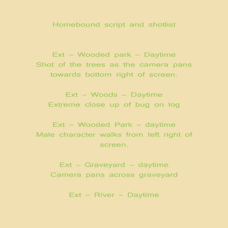 Homebound script | DOCX