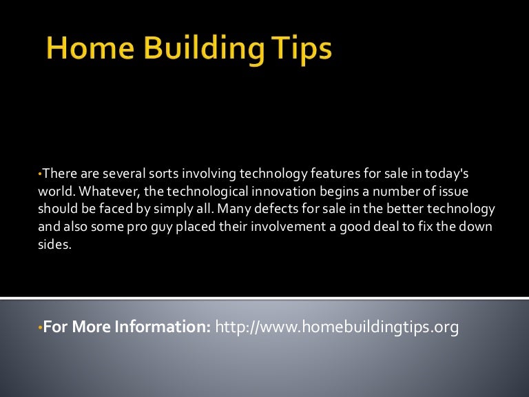 Home building tips