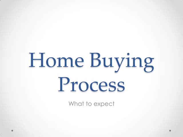Home buying process