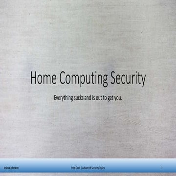 Home computing security