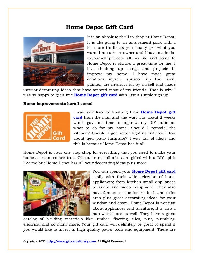 Home Depot Gift Card Tips - Homedepotgiftcard 111018035425 Phpapp02 Thumbnail 4 