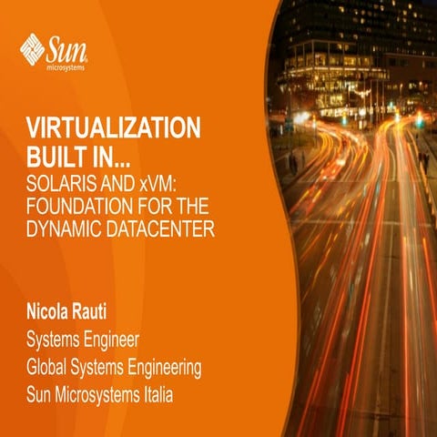 Sun xVM Virtualization Uni Parthenope