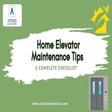 Home Elevator Maintenance Tips Guide Pro | PDF
