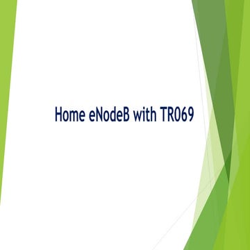 Home enodeb with tr069