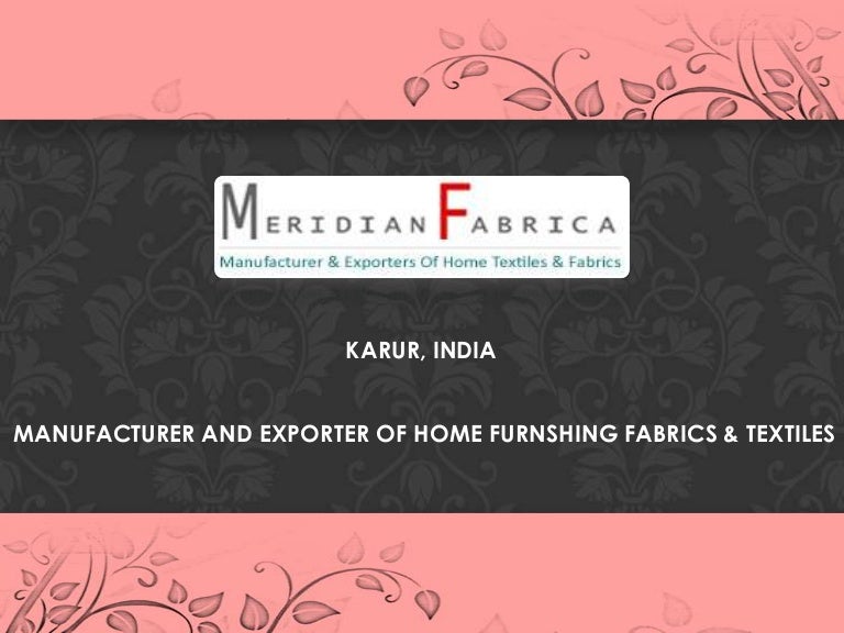 fabrics used in home furnishing