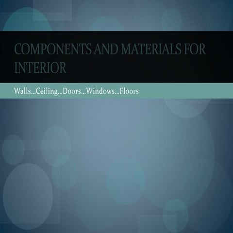 Home Interior Components - Doors/Windows/Wardrobes