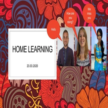 Home Learning 23.03.2020