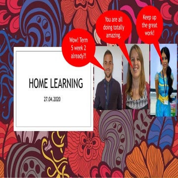 Home Learning 27.04.2020
