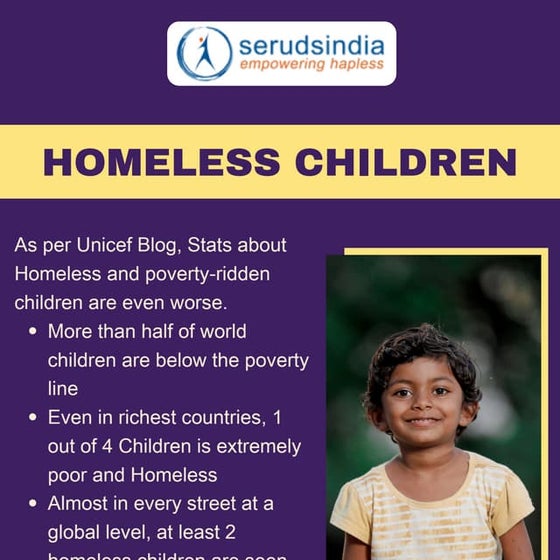 Millions of Homeless Children's in world