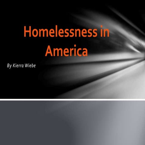 Homelessness in america