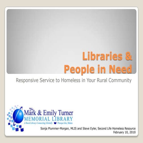 Homeless Shelter Webinar 2010