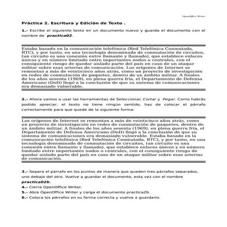 Práctica de Open Office Writer