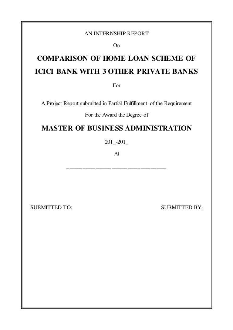 Project report on home loan of sbi Project report on home loan of sbi