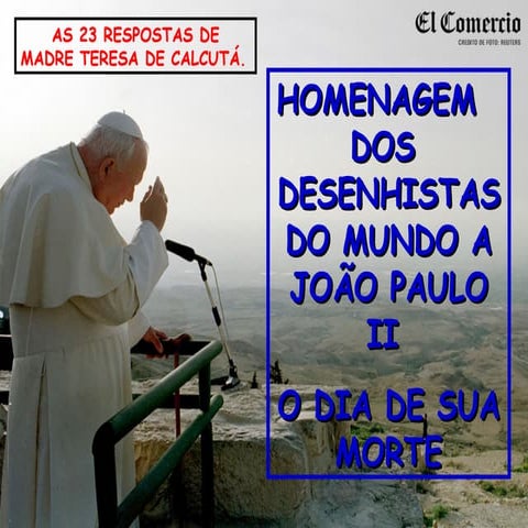 Homenagem Dos Desenhistas Do Mundo A Joo Paulo Ii