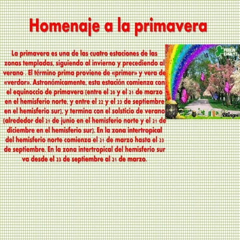 Homenaje a la primavera | PPTX