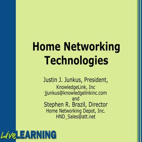 SCTE On-Line Live Learning Presentation