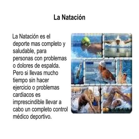 Trabajo de Natación