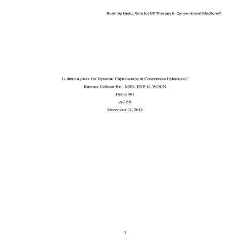 Is there a role for Homeobotanicals in Conventional Medicine?