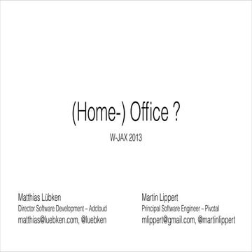 Home- (office) ?
