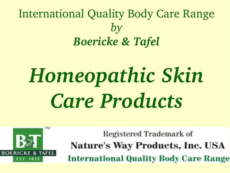 homeopathic skin care