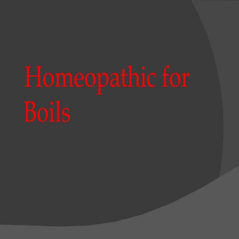 Homeopathic for Boils 