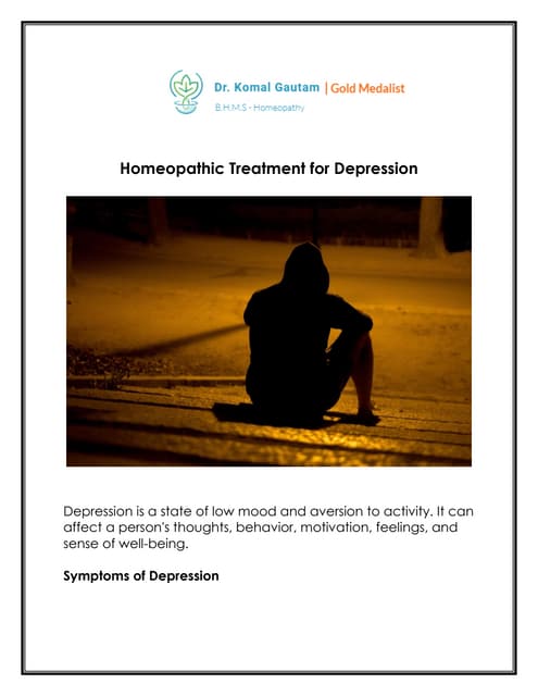Homeopathic Depression Treatment Delhi Homeopathic Treatment for Depression | PDF