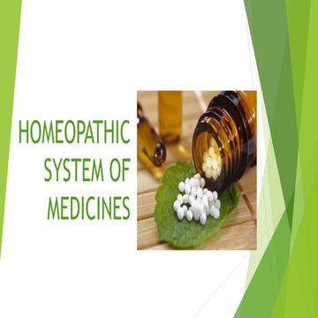Homeopathic system of medicine