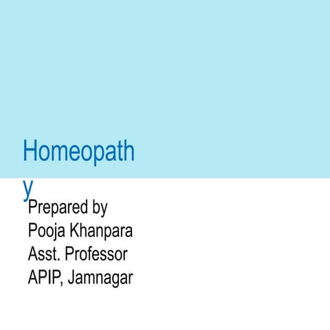 Homeopathy by pooja