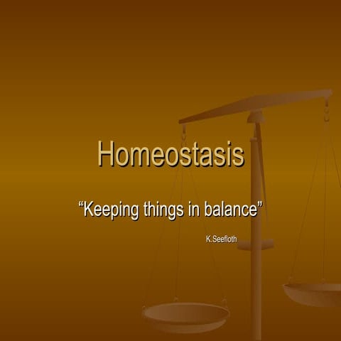 Physiology & Homeostasis