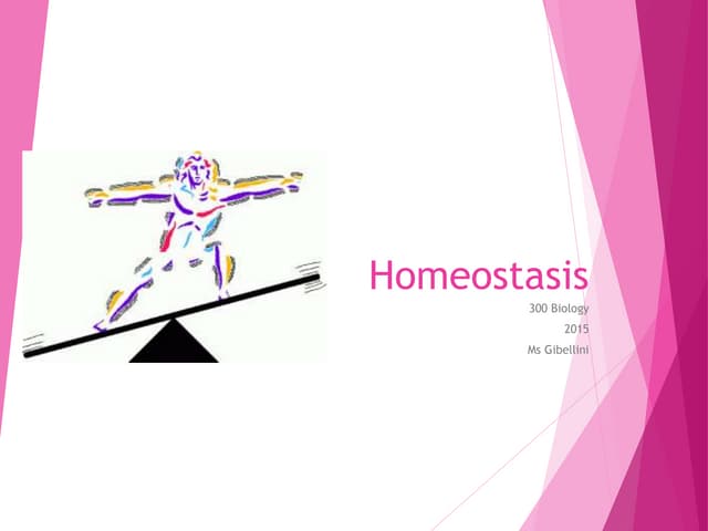 Homeostasis 2015 Lesson Notes