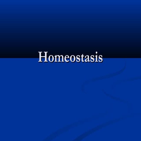 Homeostasis of the body