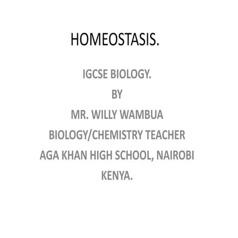Homeostasis and  thermoregulation.