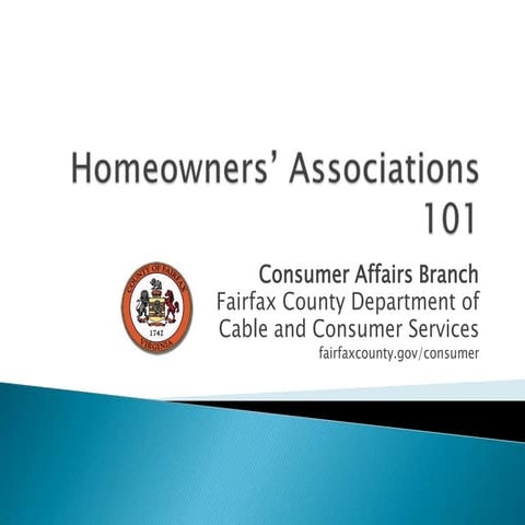 Homeowners' Associations 101
