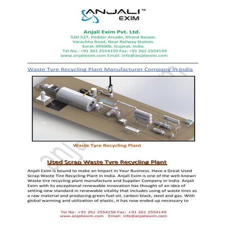 Have a Great Used Scrap Waste Tyre Recycling Plant