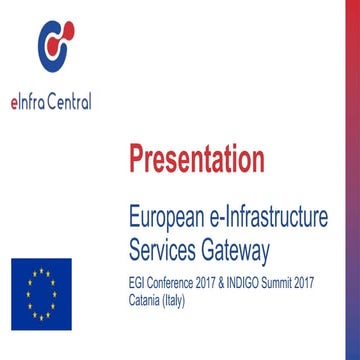 Home page e infracentral egi conference_work shop_20170509 catania