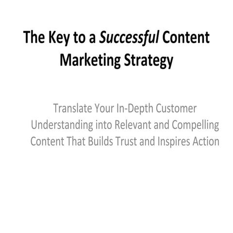 Content Marketing Strategy in 8 Slides | PPT