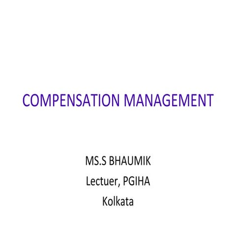 Compensation Management 1
