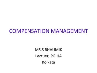 Compensation Management 1