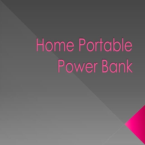 Home portable power bank ppt