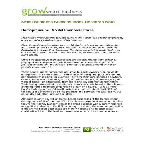 Homepreneurs a vital_economic_force