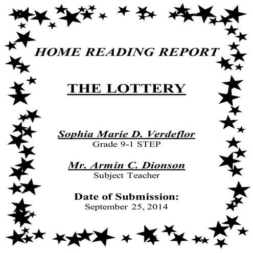 The Lottery: A Home Reading Report